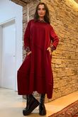 Sola Smart Tech Panel Dress Burgundy